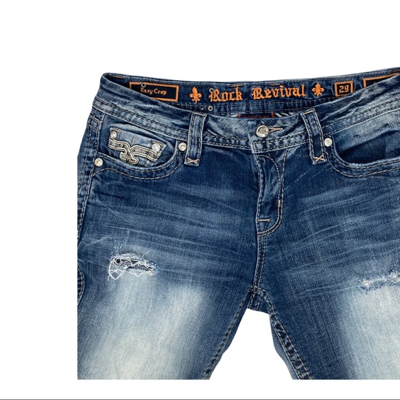 Rock Revival Sherry Easy Crop Distressed Jeans - Picture 2 of 8